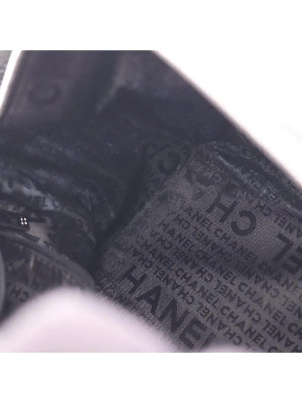 Chanel Chocolate Bar Black Caviar Leather Boston